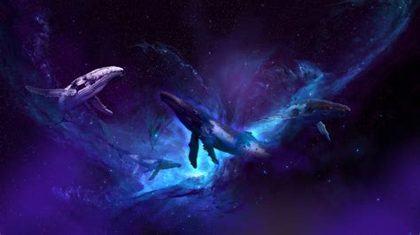 Universe Whale Space Fantasy Art Colorful Artwork Space Art Hd