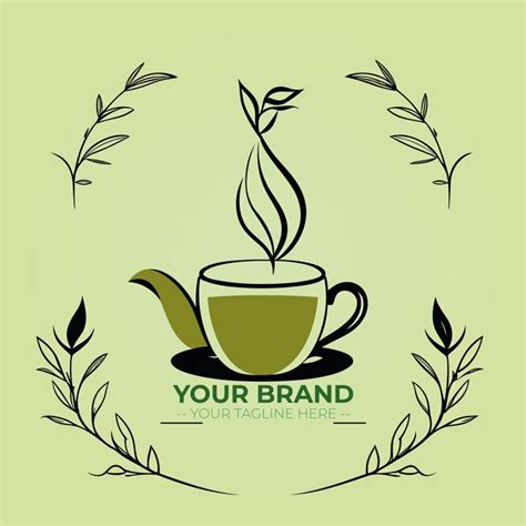 Premium Vector Tea Leaf Logo A Logo For Tea Brand And Company