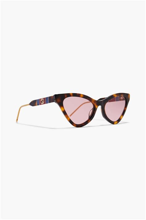 Gucci Cat Eye Tortoiseshell Print Acetate Sunglasses The Outnet