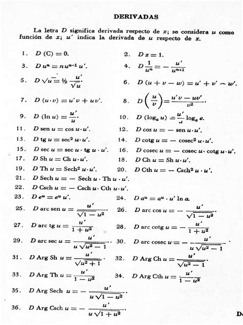 PDF Sadovsky Tabla De Derivadas E Integrales Pdf DOKUMEN TIPS