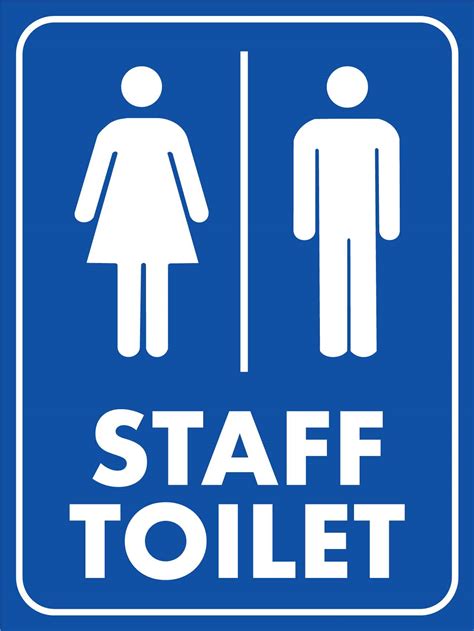 Staff Toilet Blue Sign New Signs