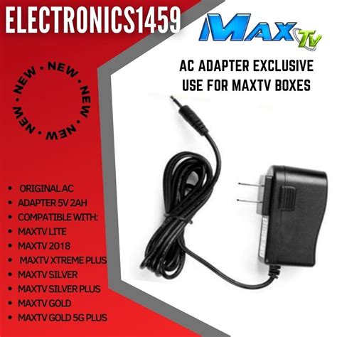 Ac Adapter Exclusive Use For Maxtv Boxes Dc 5v 2a Input 100 240v Ac Ebay