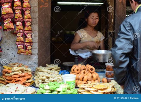 View Of People In Town At Bhaktapur Editorial Photography Image Of