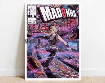 Madonna Print True Blue Comic Cover Art Etsy Uk