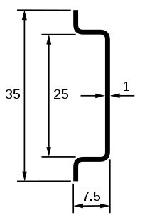 Standardized 35mm DIN Rail Wide Metal Rail Manufacturer - Langir