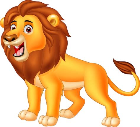 Premium Vector Cartoon Lion Roaring