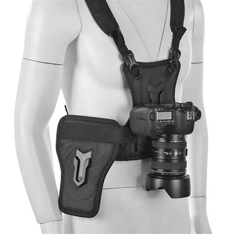 Two Camera Carrying Chest Harness Strap System Vest Quick Strap with Side Holster for Digital ...