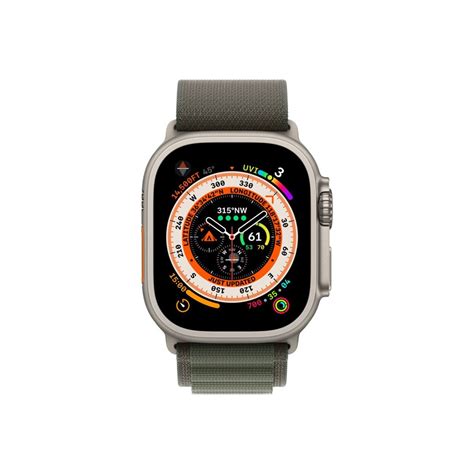 Apple Watch Ultra Cellular 49mm Titanium Case With Green Alpine Loop Medium Chs Hungary Kft