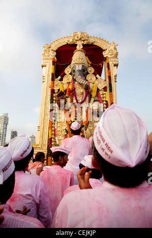 Lord Ganesh Idol From Plaster Of Paris For Ganpati Festival Made In