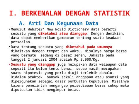 PPTX I BERKENALAN DENGAN STATISTIK DOKUMEN TIPS