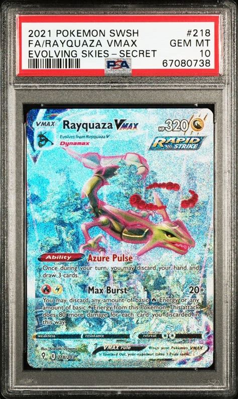 Pokemon Rayquaza Vmax Alt Art Psa Values Mavin