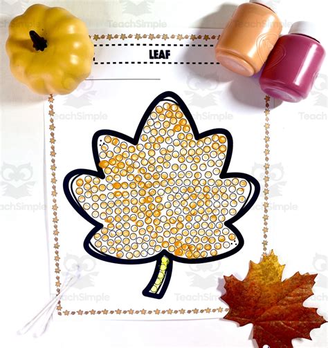 Fall Q-Tip Art Packet by Teach Simple