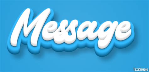 Message Text Effect And Logo Design Word