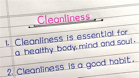 5 Lines On Cleanliness In English Short Paragraph On Cleanliness