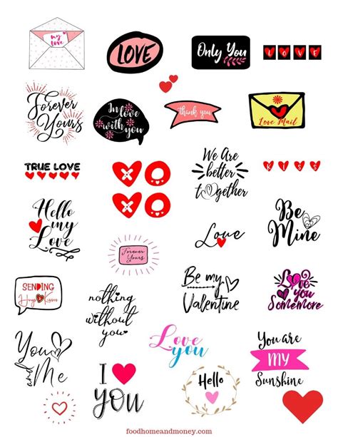 Printable Valentines Day Stickers Printable Calendars At A Glance