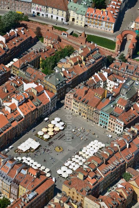 Luftbild Warschau Kern Zentrum Der Historischen Warschauer Altstadt