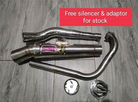 DAENG SAI 4 CONICAL Exhaust Pipe FULL SET 51MM For Raider R 150 Carb