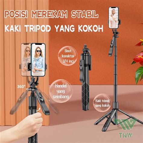 Jual TNW L16 Tongsis Tripod Bluetooth Selfie Stick Remote Tripod HP