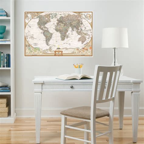 Wallpops Wall Art Kit National Geographic World Map Wall Mural