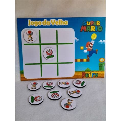 Kit Jogo Da Velha Personalizado Lembrancinha Super Mario Shopee Brasil