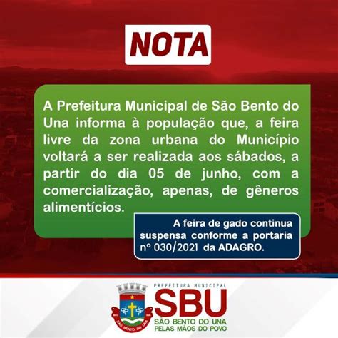 Atenção População Prefeitura De São Bento Do Una Pe