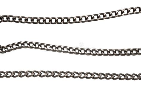 Steel Chain Isolated On White Backgroound Stock Photo Image Of Line