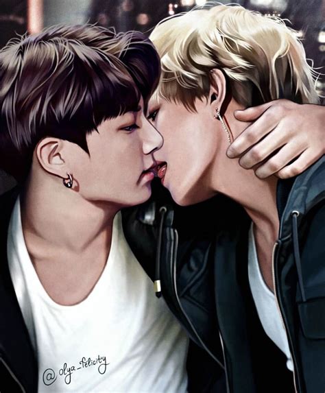 Bts Vkook Fanart Kiss