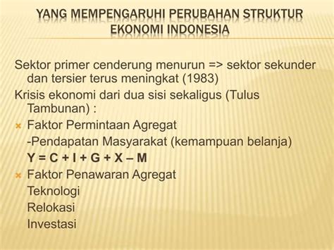 6 Perubahan Struktur Ekonomi Ppt