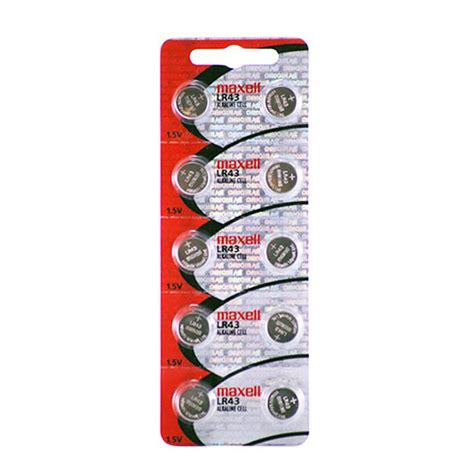 Maxell LR43 Alkaline Battery 1 55V LR43