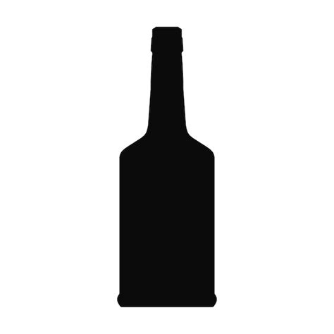 Botella Vector Alcohol Icono Color Negro Vector Premium