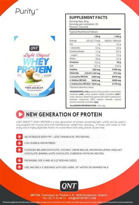 Qnt Light Digest Whey Protein Banana Bol