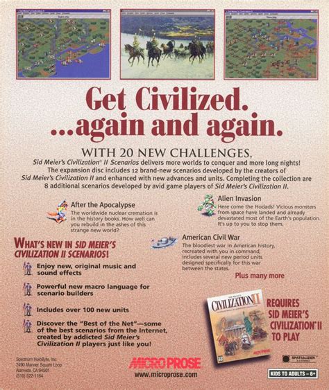 Sid Meier's Civilization II Scenarios: Conflicts in Civilization (1996 ...