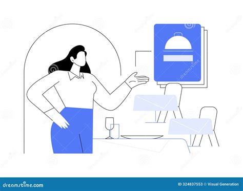 Restaurant Hostess Isolated Cartoon Vector Illustrations