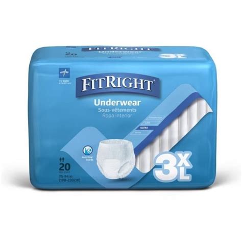 Medline Fitright Bariatric Disposable Underwear Xl Ct