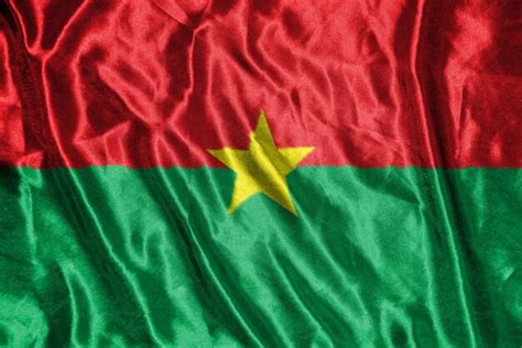 Premium Photo Burkina Cloth Flag Satin Flag Waving Fabric Texture Of