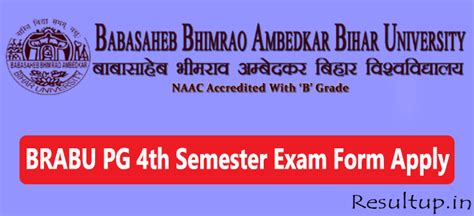 BRABU PG 4th Semester Exam Form 2023 Apply Online 2020 22