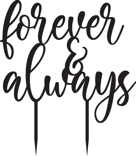 Forever and always love cake topper vector laser cut 26395620 Vector ...