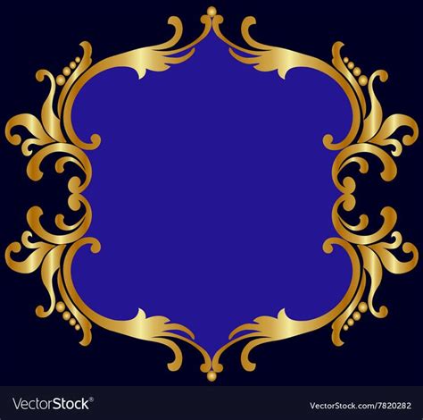 Royal Golden Frame Vector Image On Vectorstock Royal Frame Vector