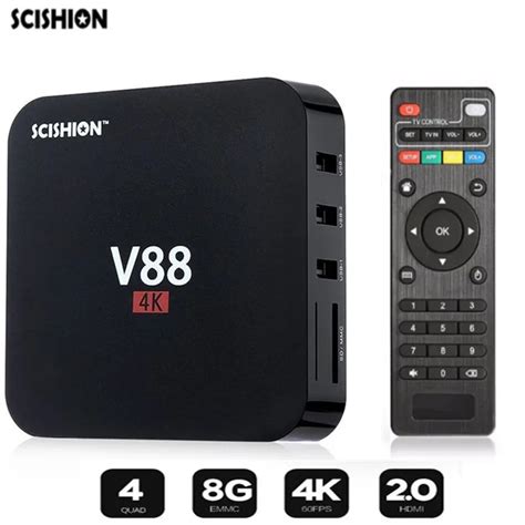 SCISHION V88 4K Android 7 1 Smart TV Box Rockchip 1G RAM 8G ROM Quad