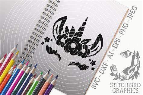 Unicorn Eyelashes 2 SVG Silhouette Studio Cricut Eps Dxf AI PNG