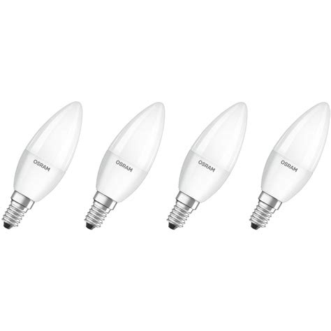 Комплект 4 крушки Led Osram B40 E14 5 7w 40w 470 лумена Матови