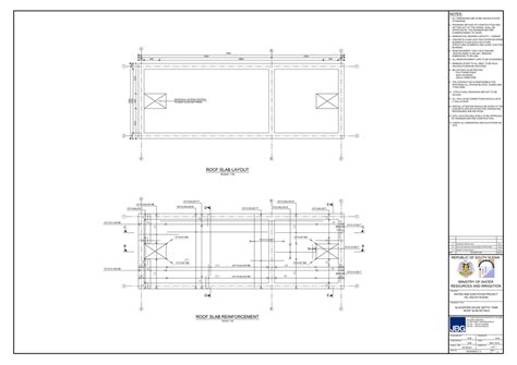 ROOF SLAB LAYOUT ROOF SLAB REINFORCEMENT