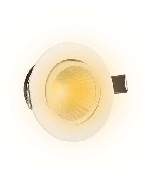 Spot LED Embutir Redondo COB 3W Direcionável Branco Quente BrilhoLux