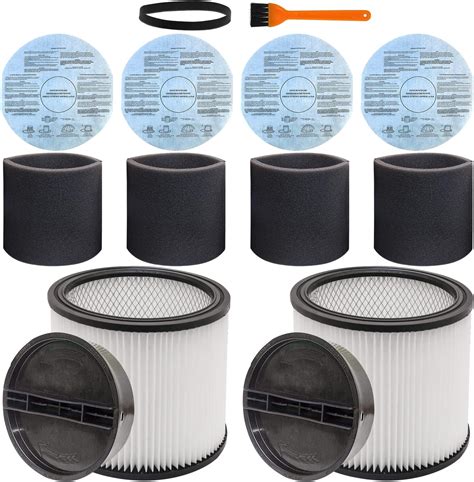 14 Pcs Replacement For Shop Vac Filter 90304 With Lid 90585 Foam Sleeve Filter 9010700 Filter