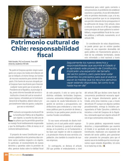 Patrimonio cultural de Chile: responsabilidad fiscal – Facultad de