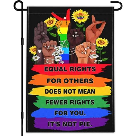 Pride Lgbtq Human Rights Garden Flag 12x18 Inch Equal Rights For