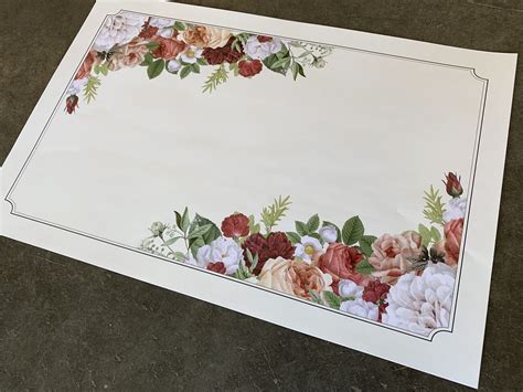 Antique Florals Paper Placemats Floral Placemats Floral Etsy Floral