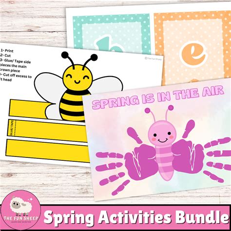 Spring Activities Bundle | March, & April Craftivities NO PREP Writing ...