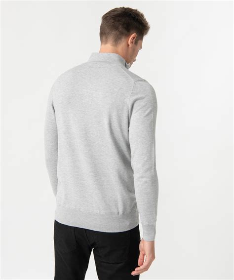 Pull Homme En Maille Fine Avec Col Camionneur Gris Clair GEMO