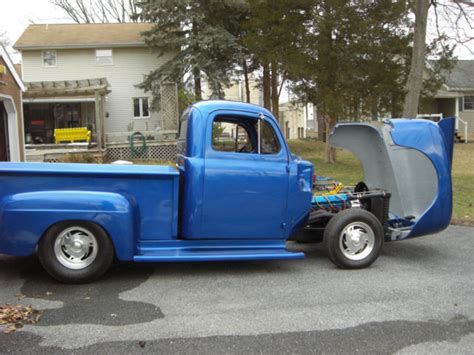 1949 F 1 Hot Rod 429c 6 Fiberglasstilt Front Endghost Flames